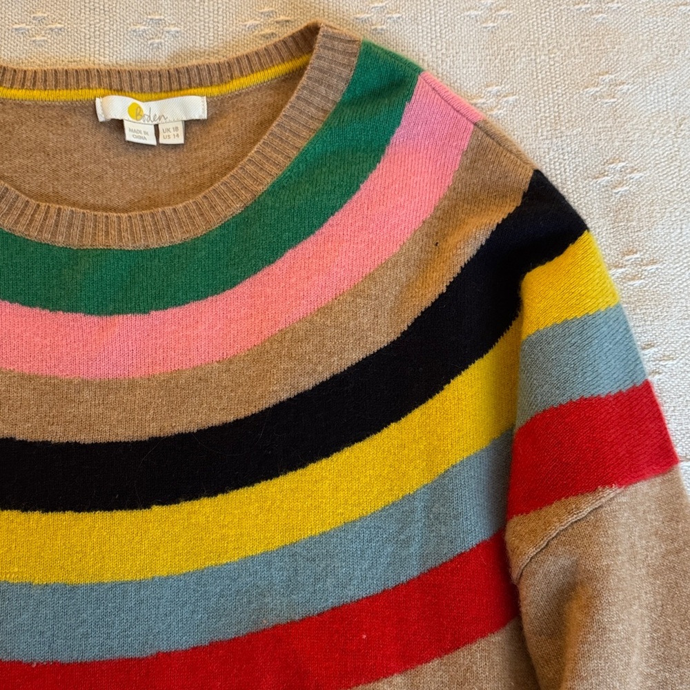Multicolor Striped Cashmere Sweater - Picture 3 of 4